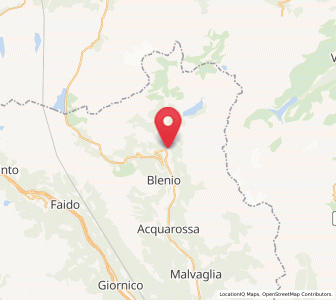 Map of Olivone, Ticino