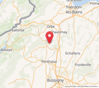 Map of Orny, Vaud