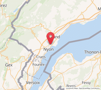 Map of Prangins, Vaud