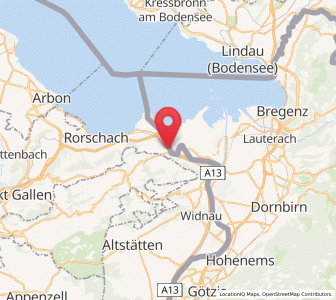 Map of Rheineck, Saint Gallen