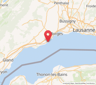 Map of Saint-Prex, Vaud