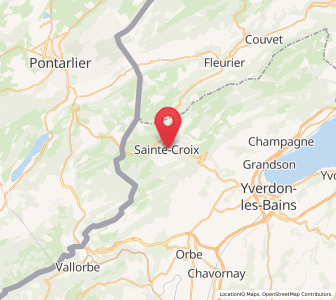 Map of Sainte-Croix, Vaud