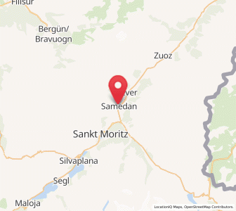 Map of Samedan, Grisons