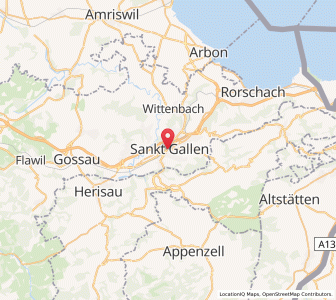Map of Sankt Gallen, Saint Gallen