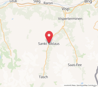 Map of Sankt Niklaus, Valais