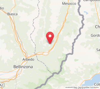 Map of Santa Maria in Calanca, Grisons