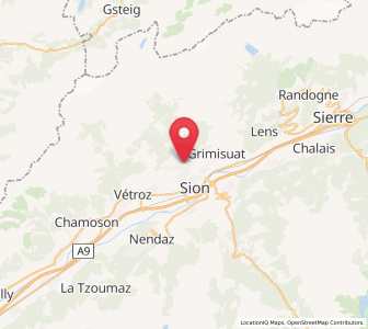 Map of Savièse, Valais