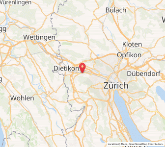 Map of Schlieren, Zurich