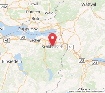 Map of Schübelbach, Schwyz