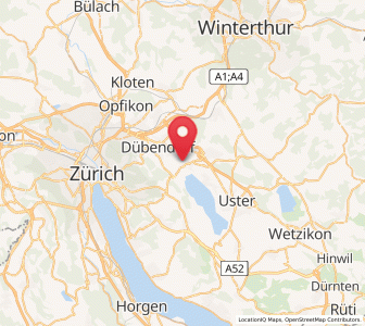 Map of Schwerzenbach / Blatten, Zurich