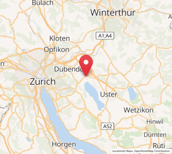 Map of Schwerzenbach, Zurich