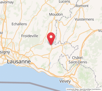 Map of Servion, Vaud
