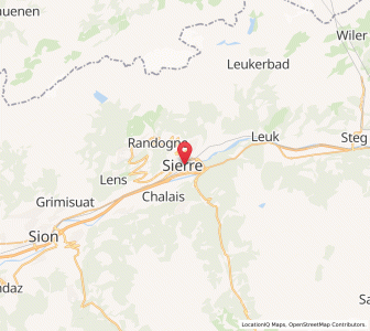 Map of Sierre, Valais