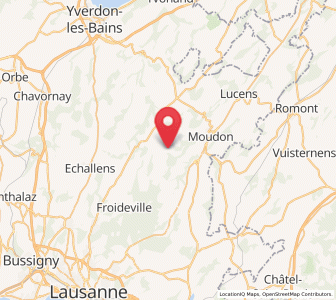 Map of Sottens, Vaud