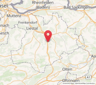 Map of Tenniken, Basel-Landschaft