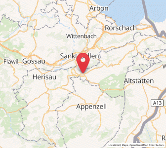 Map of Teufen, Appenzell Ausserrhoden