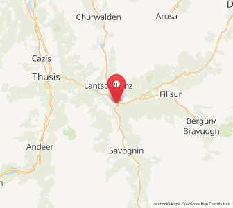 Map of Tiefencastel, Grisons