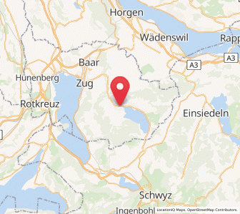 Map of Unterägeri, Zug