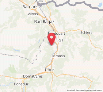 Map of Untervaz, Grisons