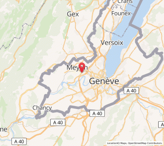 Map of Vernier, Geneva