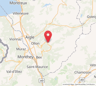 Map of Villars-sur-Ollon, Vaud