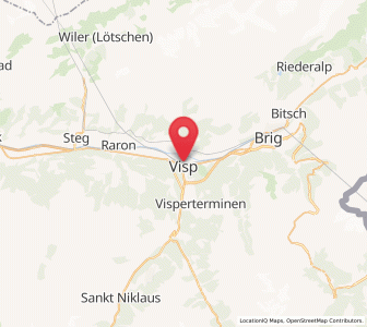 Map of Visp, Valais