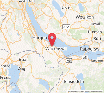 Map of Wädenswil / Hangenmoos, Zurich