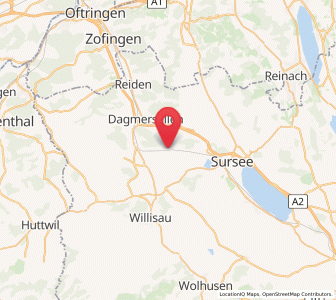 Map of Wauwil, Lucerne