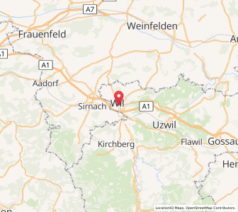 Map of Wil, Saint Gallen