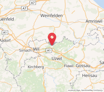 Map of Zuzwil, Saint Gallen