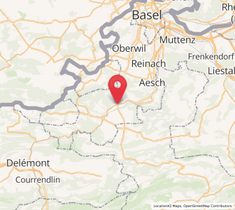 Map of Zwingen, Basel-Landschaft