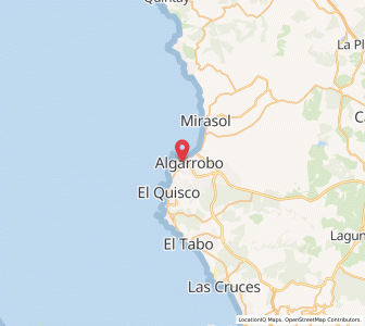 Map of Algarrobo, Valparaíso