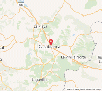 Map of Casablanca, Valparaíso