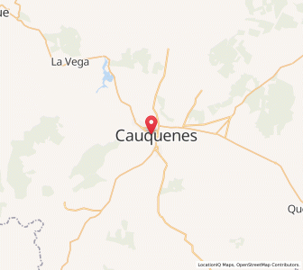 Map of Cauquenes, Maule Region