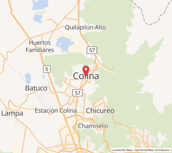 Map of Colina, Santiago Metropolitan