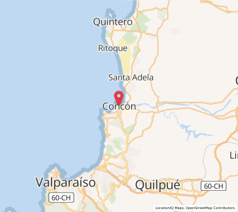 Map of Concón, Valparaíso