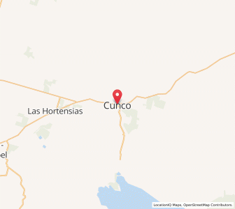Map of Cunco, Araucanía