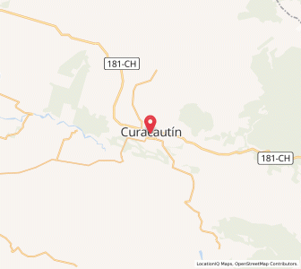 Map of Curacautín, Araucanía