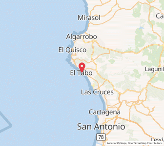 Map of El Tabo, Valparaíso