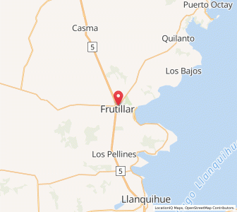 Map of Frutillar, Los Lagos Region