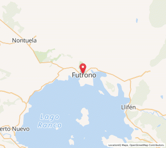 Map of Futrono, Los Ríos Region