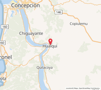 Map of Hualqui, Biobío