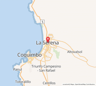 Map of La Serena, Coquimbo Region