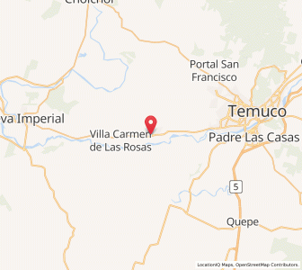 Map of Labranza, Araucanía