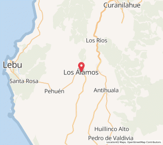Map of Los Álamos, Biobío