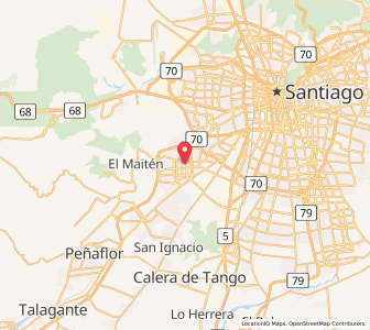 Map of Maipú, Santiago Metropolitan