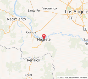 Map of Negrete, Biobío