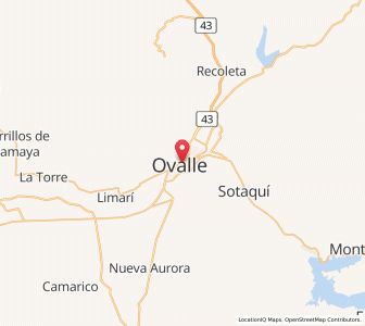 Map of Ovalle, Coquimbo Region
