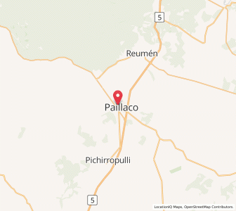 Map of Paillaco, Los Ríos Region