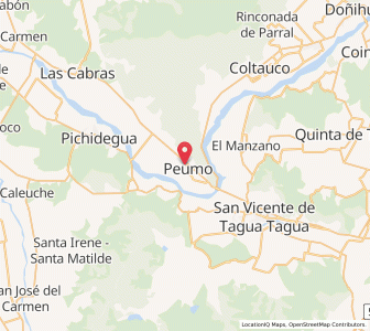 Map of Peumo, O'Higgins Region